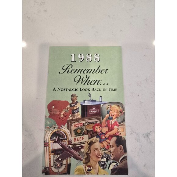 1988 Remember When KardLet Nostalgic Booklet Full-Color Ads Music Movies History - Picture 1 of 2
